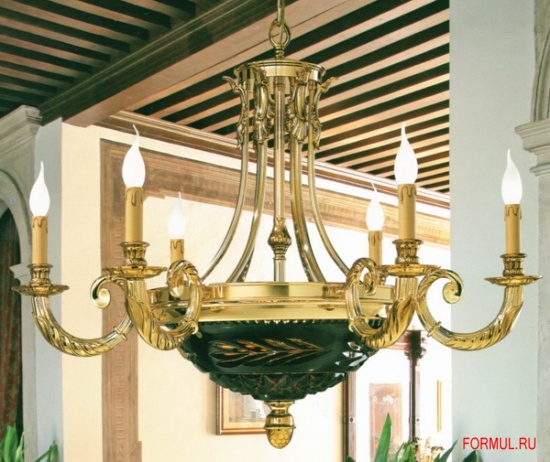 Люстра Possoni Illuminazione 4501/6+6 ORO/ZEC